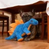 Interactive dinosaur plush toy for dogs