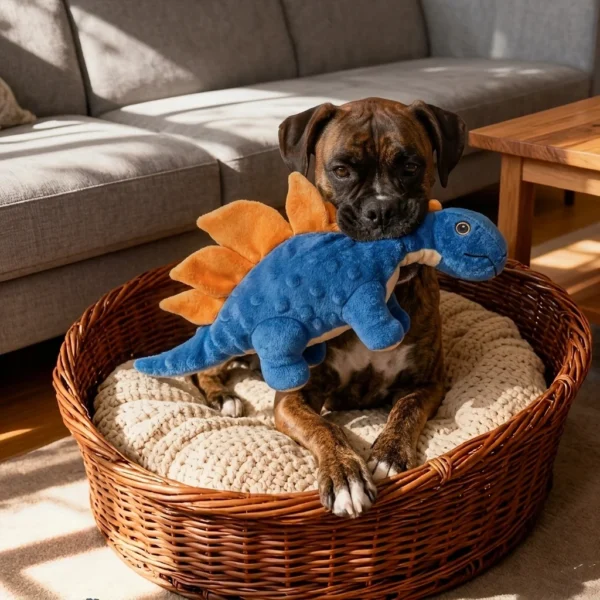 Dinosaur Plush Interactive Dog Toy