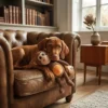 Interactive monkey squeaky dog toy