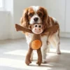 Plush monkey squeaky toy for dogs