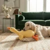 Soft yellow duck plush toy for dogs